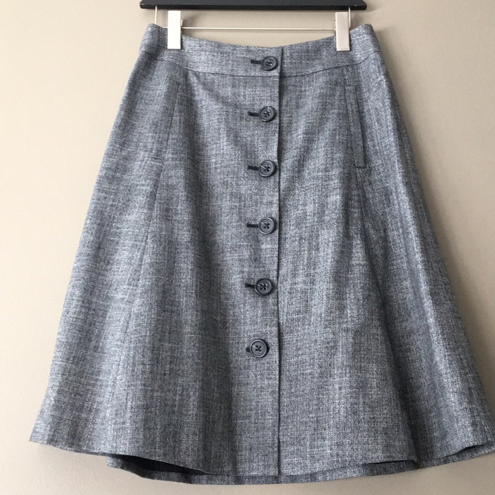 BR A-Line Button Down Skirt